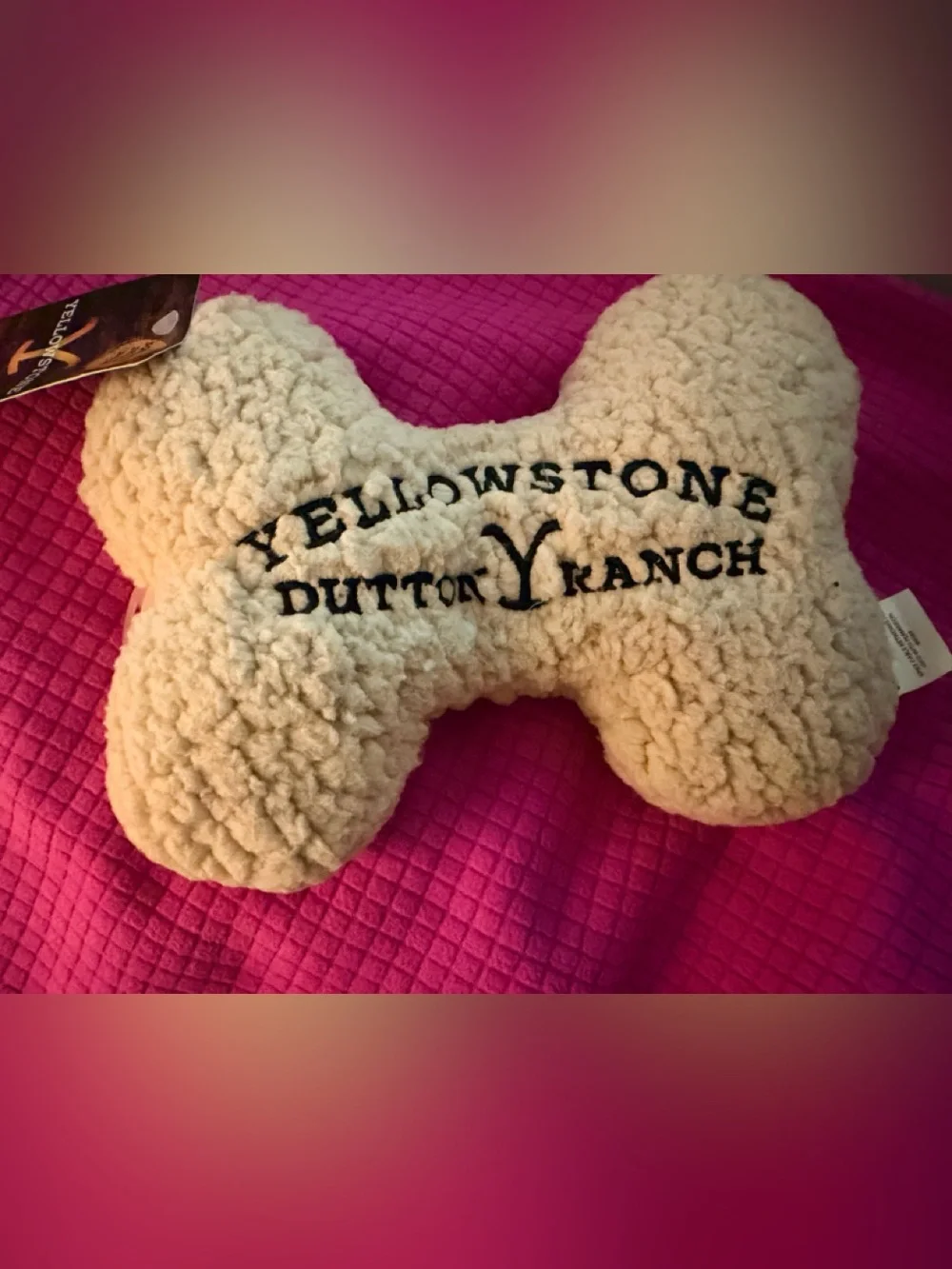 YellowStone Dog toy Cream Sherpa Bone look